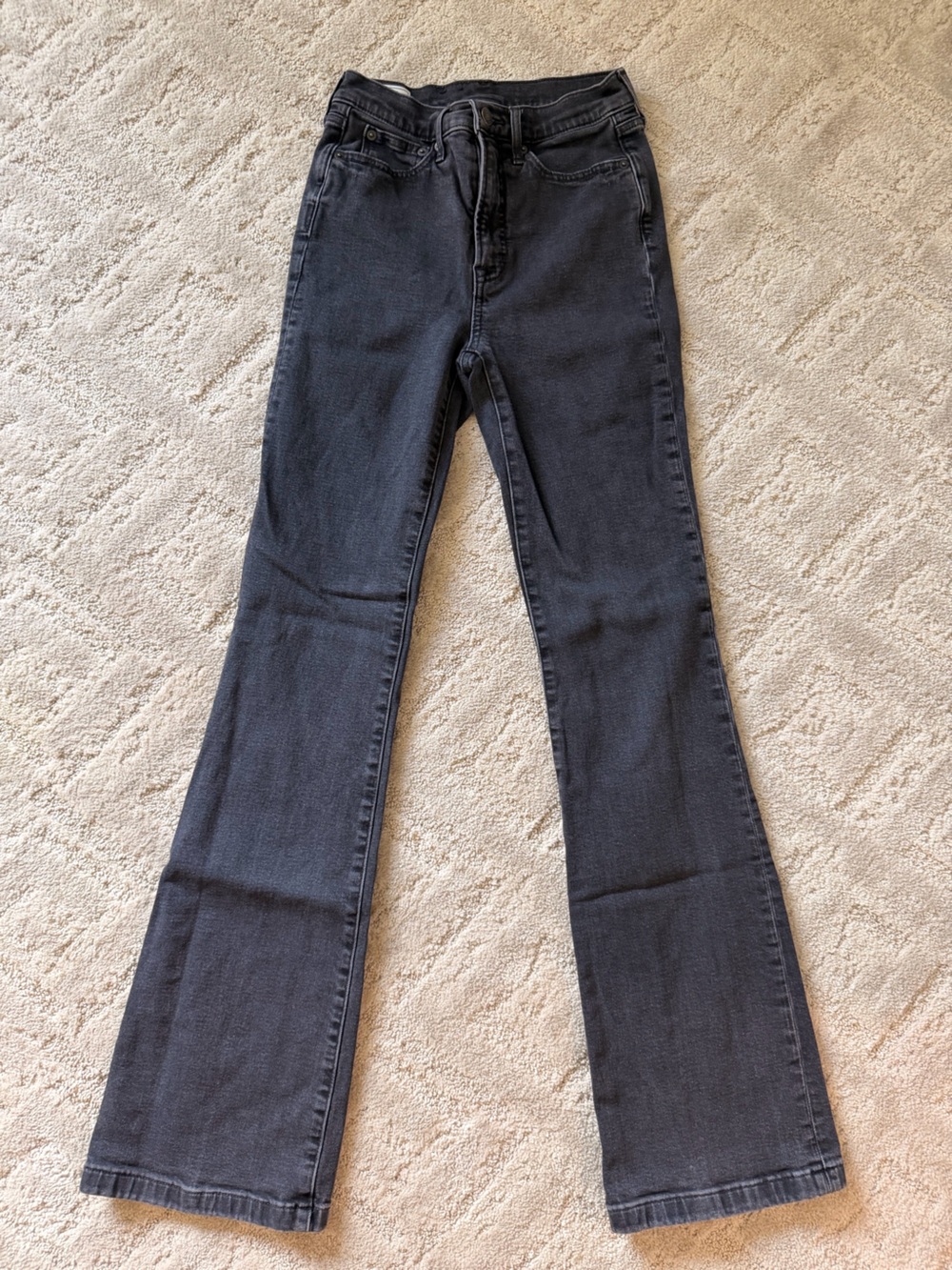 GAP Distressed Black Flare Jeans